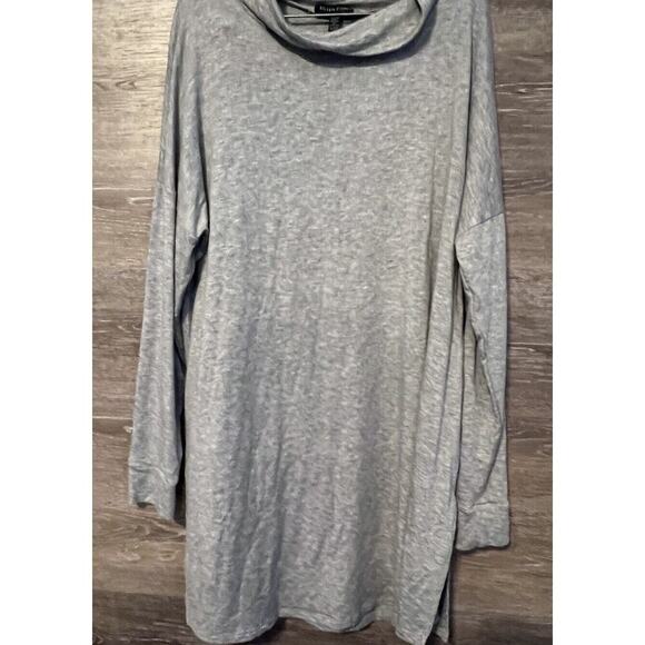 Eileen Fisher Grey Cowl Neck Long Sleeve Dress Size Small - Picture 1 of 6